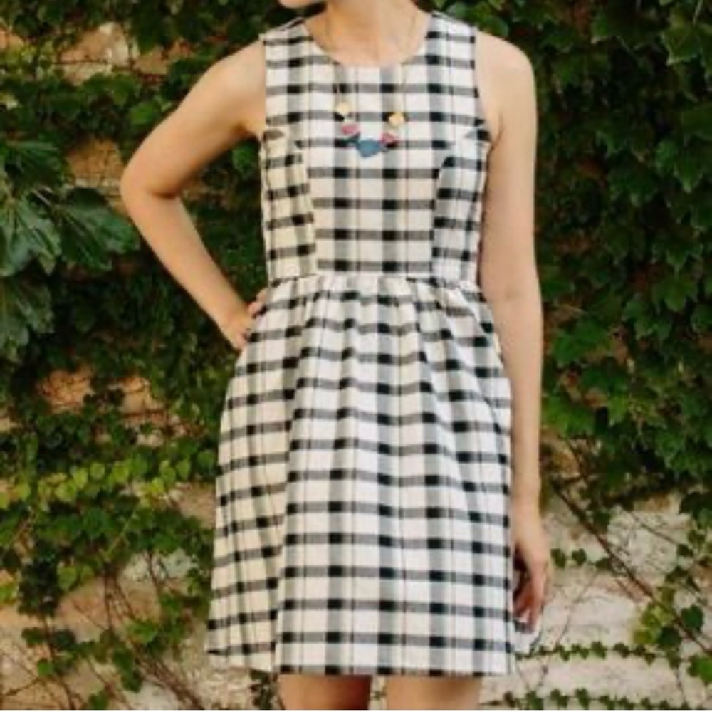 MATA TRADERS Plaid Sleeveless Dress Size M